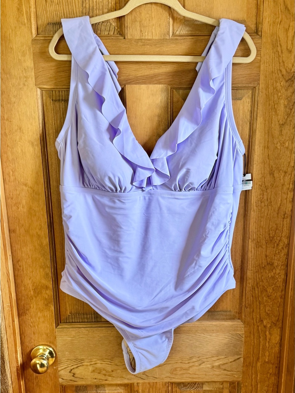 Shade & Shore Slimming Ruffle Plunge One-Piece Bathing Suit - NWTs. Size 22